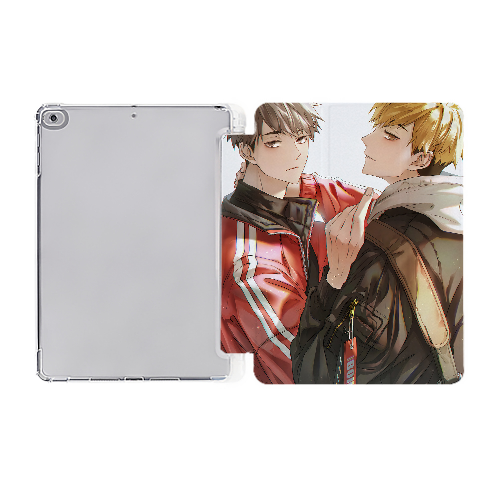 （画像用） ハイキュー!! Haikyu!! IPad ケース ペン収納付き 三つ折りスタンド PUレザー×シリコン 対応機種9.5/10.5/10.9インチ
